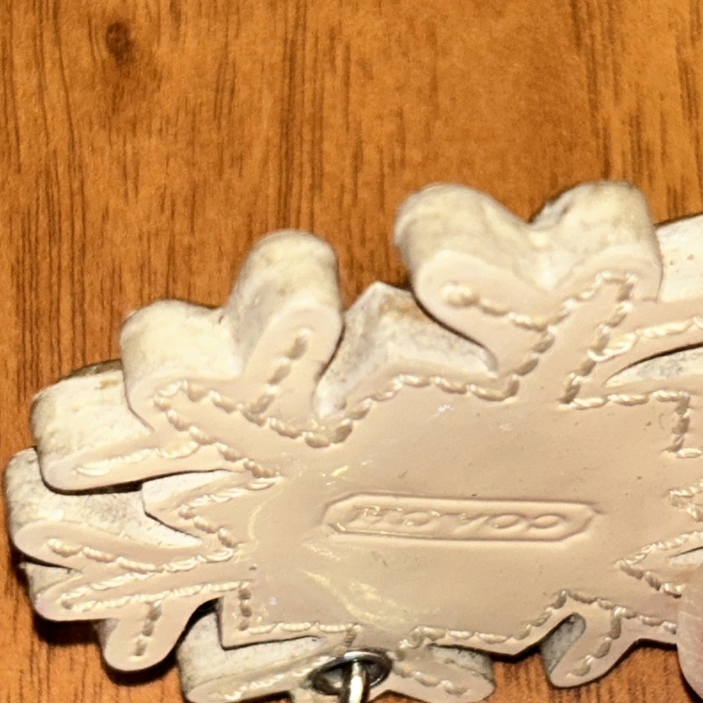 Coach Snowflake ❄️ Leather Keychain Bag Charm - Picture 13 of 14